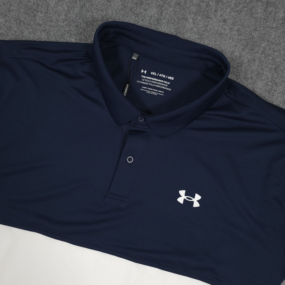 NWOT Under Armour UA The Performance Polo Shirt Mens 4XL Loose Fit Golf READ